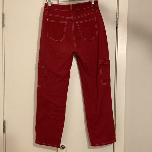 Shein Red Cargo Pants - Picture 5 of 9